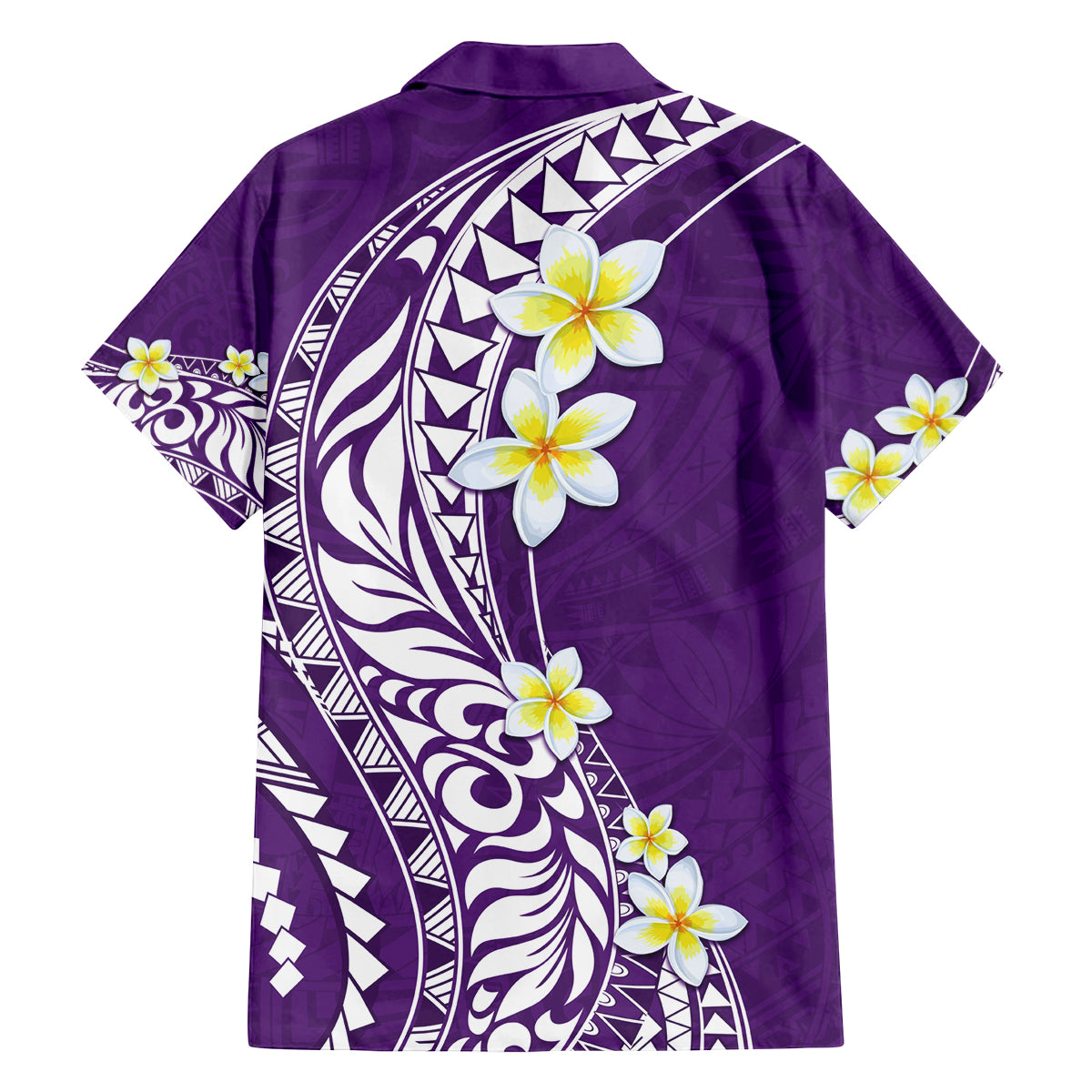 Hawaii Aloha Family Matching Puletasi Dress and Hawaiian Shirt Plumeria Vintage - Violet LT7 - Polynesian Pride