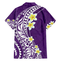 Hawaii Aloha Family Matching Puletasi Dress and Hawaiian Shirt Plumeria Vintage - Violet LT7 - Polynesian Pride