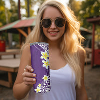 Hawaii Aloha Skinny Tumbler Plumeria Vintage - Violet