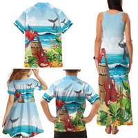 Aloha Honolulu Festival Family Matching Tank Maxi Dress and Hawaiian Shirt Ukulele By The Shore LT7 - Polynesian Pride