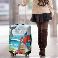 Aloha Honolulu Festival Luggage Cover Ukulele By The Shore