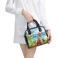 Aloha Honolulu Festival Shoulder Handbag Ukulele By The Shore