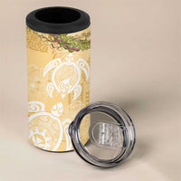 Aloha Honolulu Festival 4 in 1 Can Cooler Tumbler Hawaii Kapa Mix Flowers Lei LT7 - Polynesian Pride