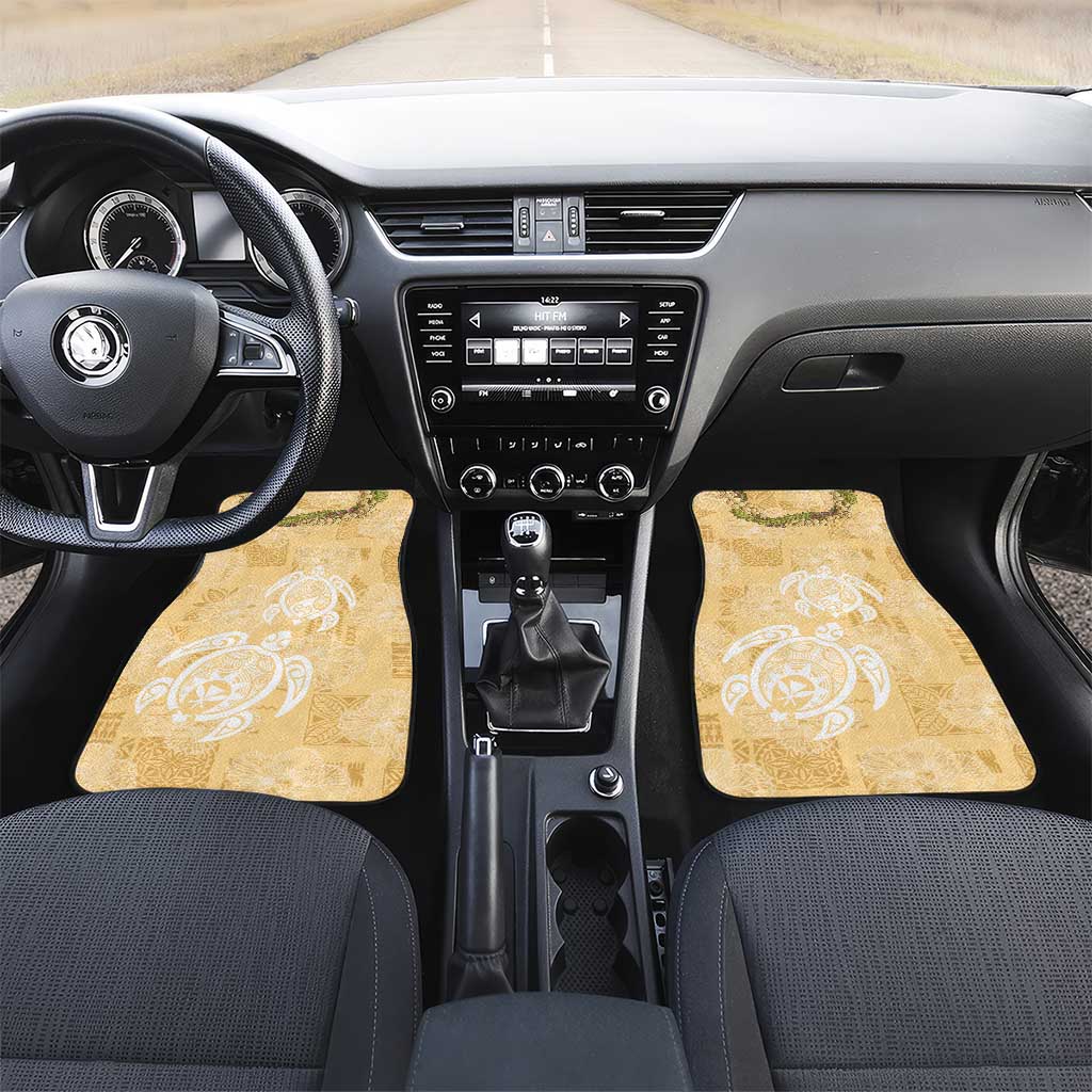 Aloha Honolulu Festival Car Mats Hawaii Kapa Mix Flowers Lei