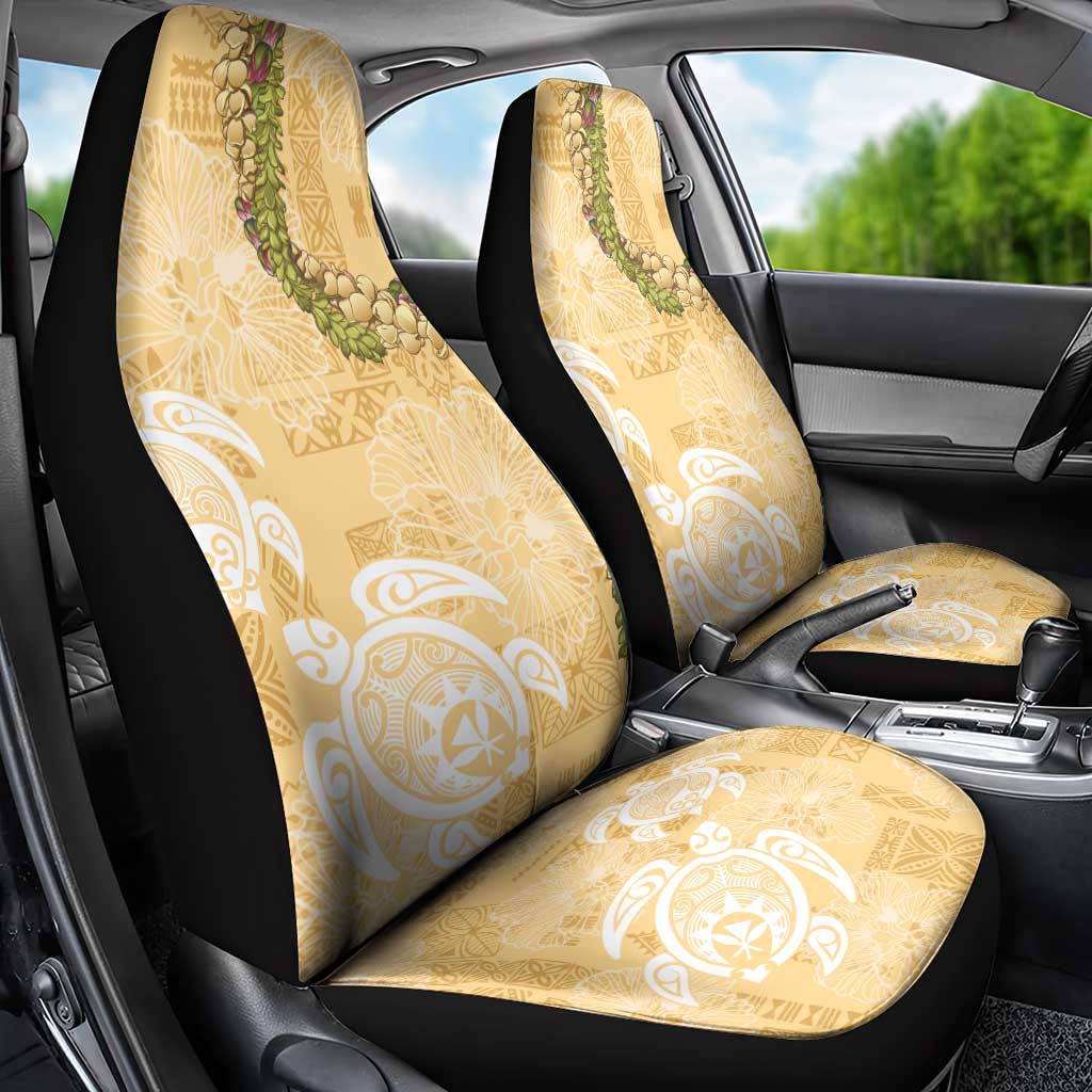 Aloha Honolulu Festival Car Seat Cover Hawaii Kapa Mix Flowers Lei LT7 - Polynesian Pride