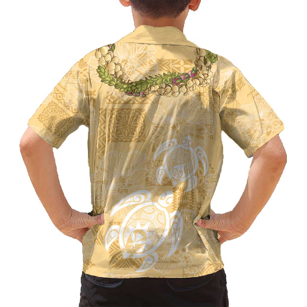 Aloha Honolulu Festival Family Matching Puletasi and Hawaiian Shirt Hawaii Kapa Mix Flowers Lei LT7 - Polynesian Pride