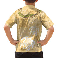 Aloha Honolulu Festival Family Matching Summer Maxi Dress and Hawaiian Shirt Hawaii Kapa Mix Flowers Lei LT7 - Polynesian Pride