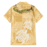 Aloha Honolulu Festival Family Matching Summer Maxi Dress and Hawaiian Shirt Hawaii Kapa Mix Flowers Lei LT7 - Polynesian Pride