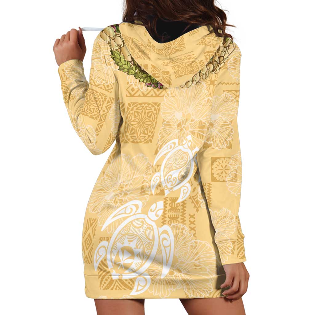 Aloha Honolulu Festival Hoodie Dress Hawaii Kapa Mix Flowers Lei LT7 - Polynesian Pride