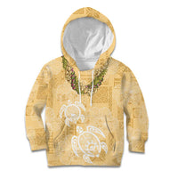 Aloha Honolulu Festival Kid Hoodie Hawaii Kapa Mix Flowers Lei LT7 Hoodie Yellow - Polynesian Pride