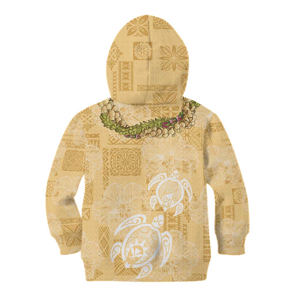 Aloha Honolulu Festival Kid Hoodie Hawaii Kapa Mix Flowers Lei LT7 - Polynesian Pride