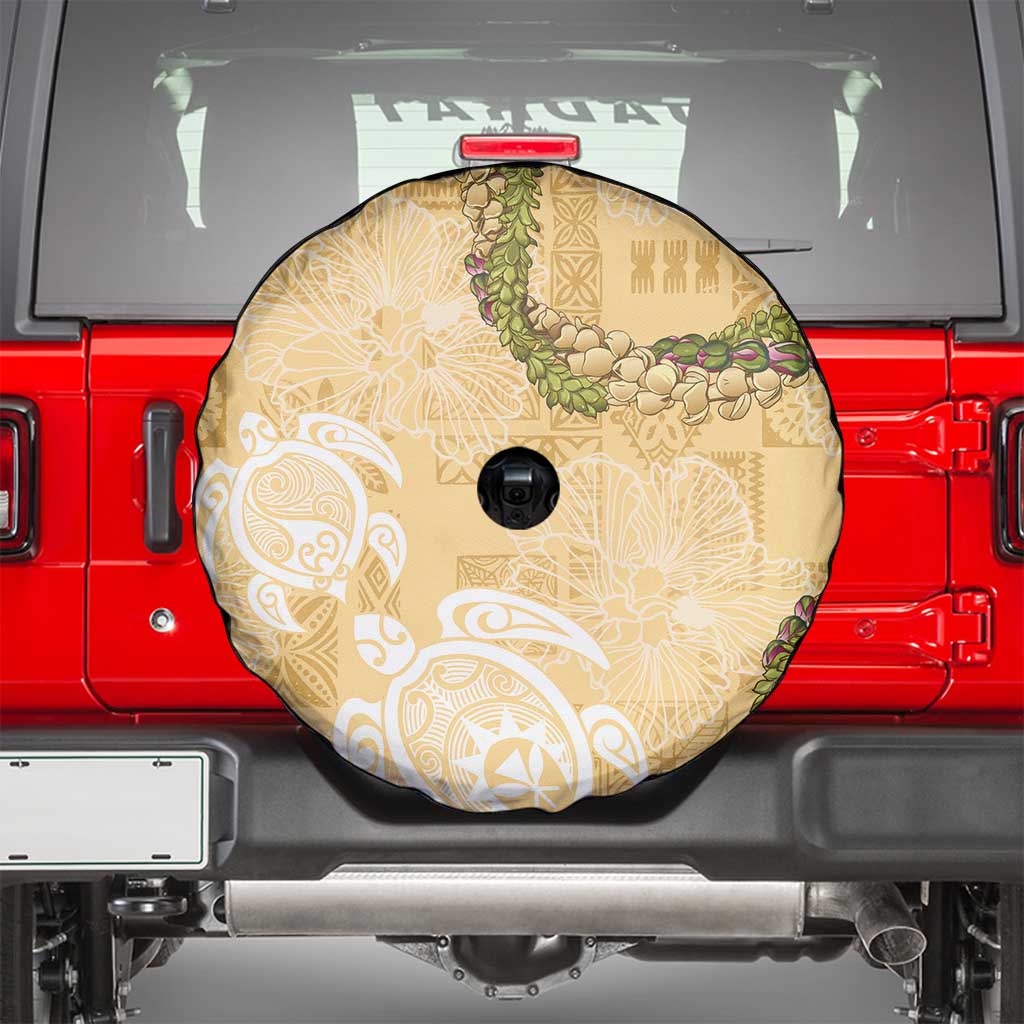 Aloha Honolulu Festival Spare Tire Cover Hawaii Kapa Mix Flowers Lei LT7 - Polynesian Pride