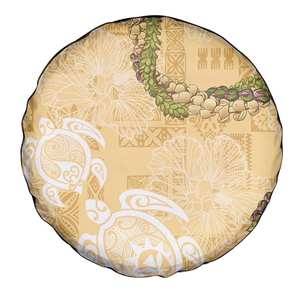 Aloha Honolulu Festival Spare Tire Cover Hawaii Kapa Mix Flowers Lei LT7 - Polynesian Pride