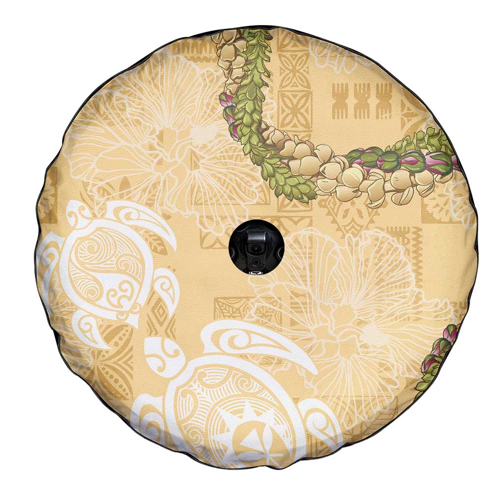 Aloha Honolulu Festival Spare Tire Cover Hawaii Kapa Mix Flowers Lei LT7 - Polynesian Pride