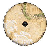 Aloha Honolulu Festival Spare Tire Cover Hawaii Kapa Mix Flowers Lei LT7 - Polynesian Pride