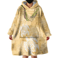 Aloha Honolulu Festival Wearable Blanket Hoodie Hawaii Kapa Mix Flowers Lei LT7 - Polynesian Pride