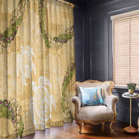 Aloha Honolulu Festival Window Curtain Hawaii Kapa Mix Flowers Lei LT7 - Polynesian Pride