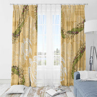 Aloha Honolulu Festival Window Curtain Hawaii Kapa Mix Flowers Lei LT7 - Polynesian Pride