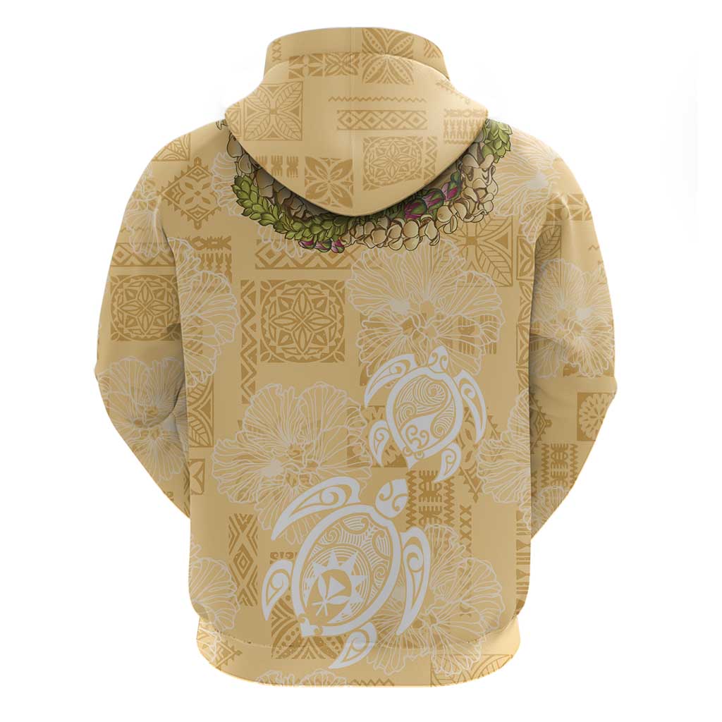 Aloha Honolulu Festival Zip Hoodie Hawaii Kapa Mix Flowers Lei LT7 - Polynesian Pride