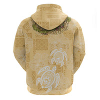 Aloha Honolulu Festival Zip Hoodie Hawaii Kapa Mix Flowers Lei LT7 - Polynesian Pride