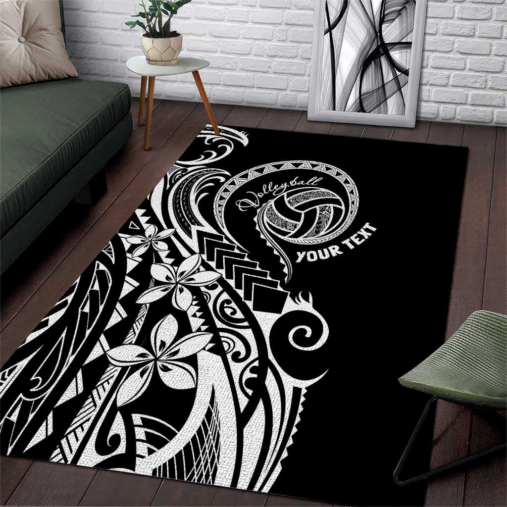 Polynesia Beach Volleyball Personalized Area Rug Basic LT7 Black - Polynesian Pride