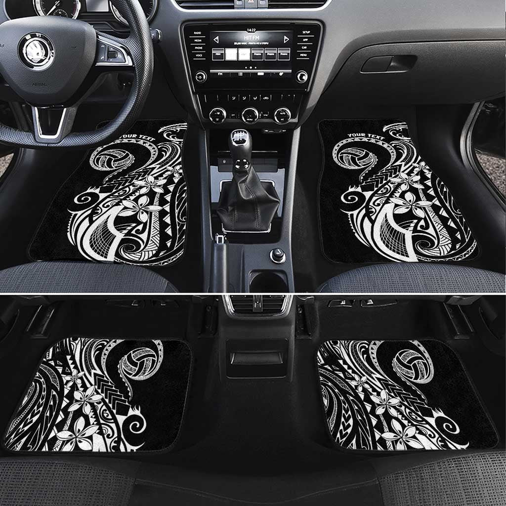 Polynesia Beach Volleyball Personalized Car Mats Basic LT7 Set 4pcs Black - Polynesian Pride