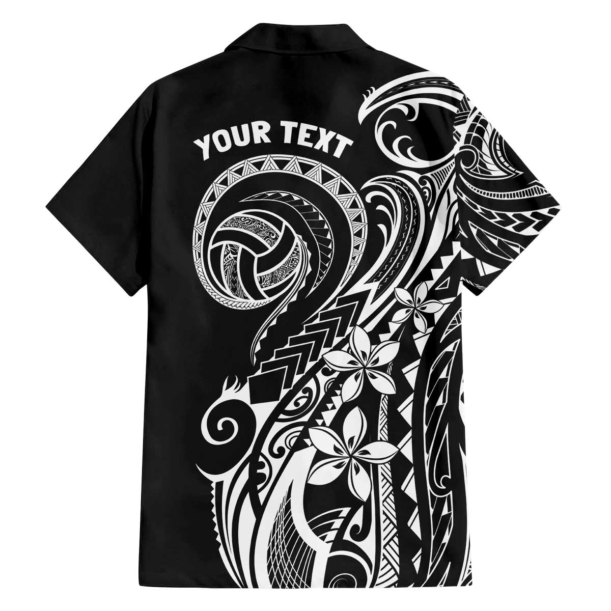 Polynesia Beach Volleyball Personalized Family Matching Off The Shoulder Long Sleeve Dress and Hawaiian Shirt Basic