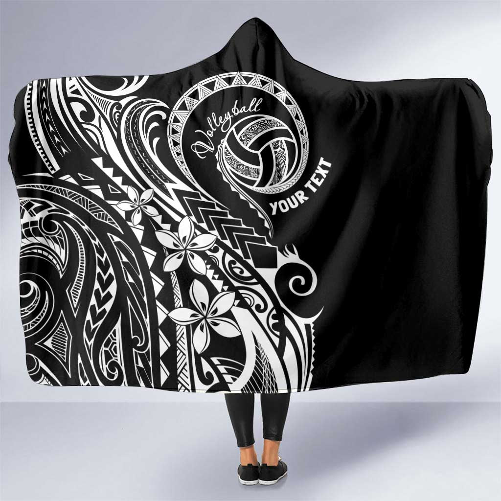 Polynesia Beach Volleyball Personalized Hooded Blanket Basic LT7 One Size Black - Polynesian Pride