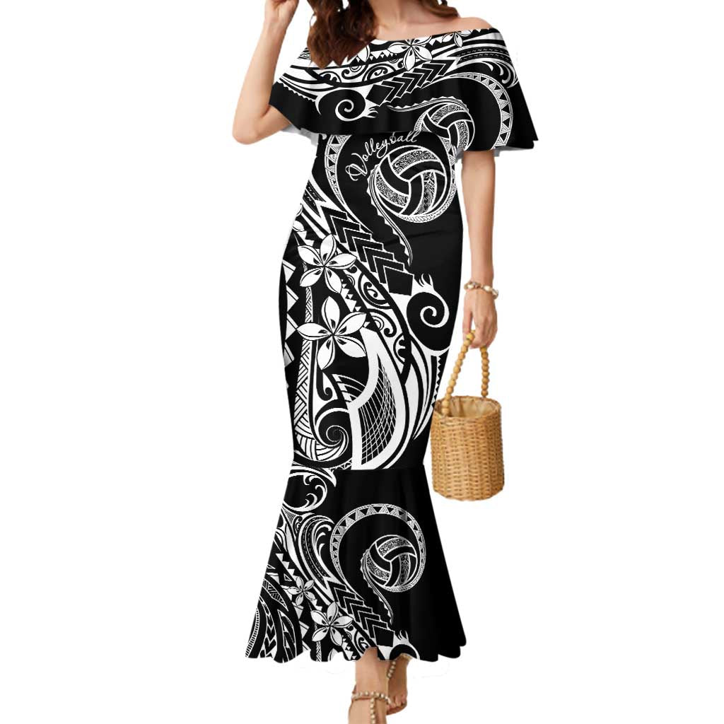 Polynesia Beach Volleyball Personalized Mermaid Dress Basic LT7 Women Black - Polynesian Pride