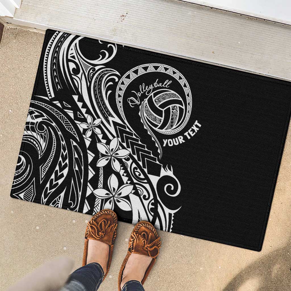 Polynesia Beach Volleyball Personalized Rubber Doormat Basic
