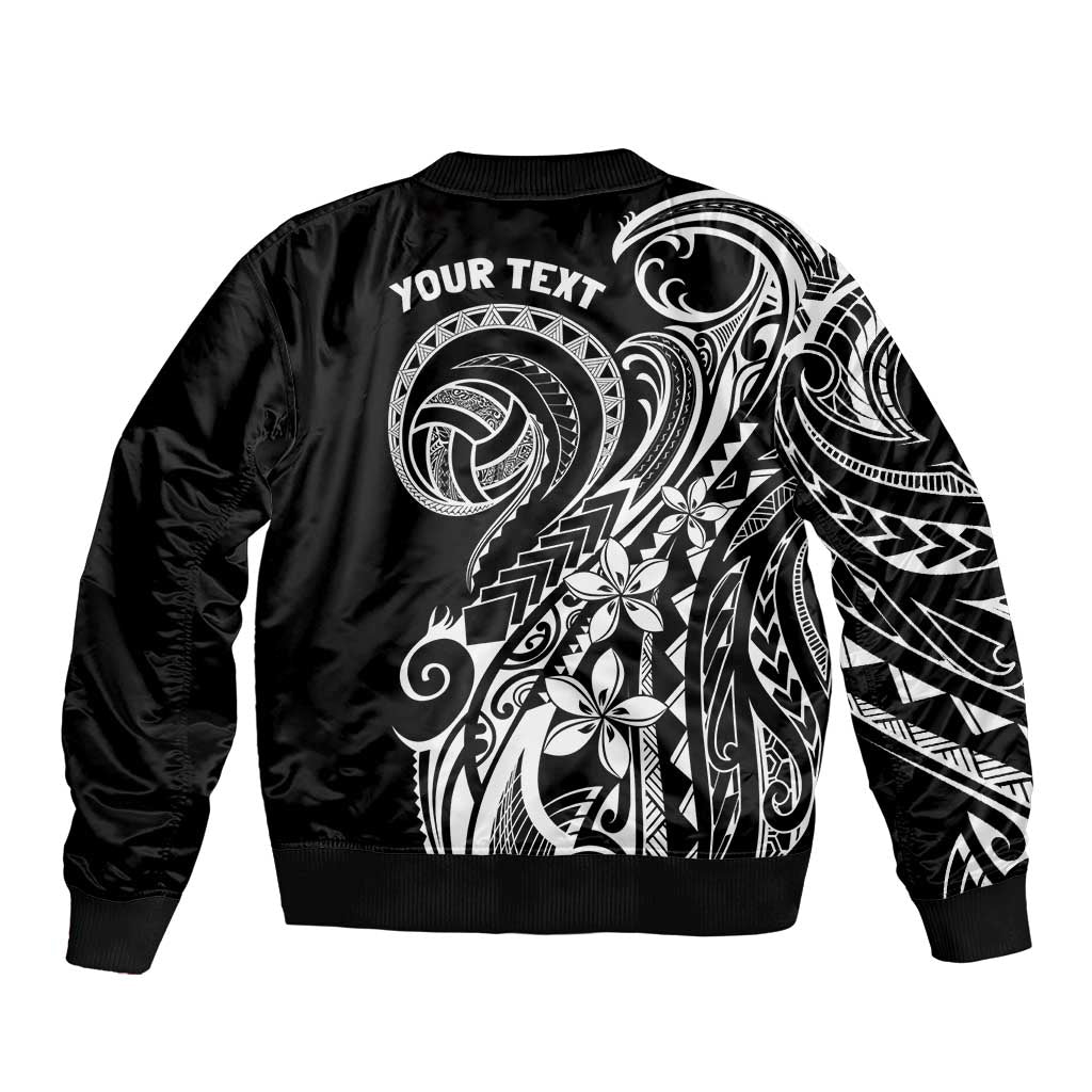 Polynesia Beach Volleyball Personalized Sleeve Zip Bomber Jacket Basic