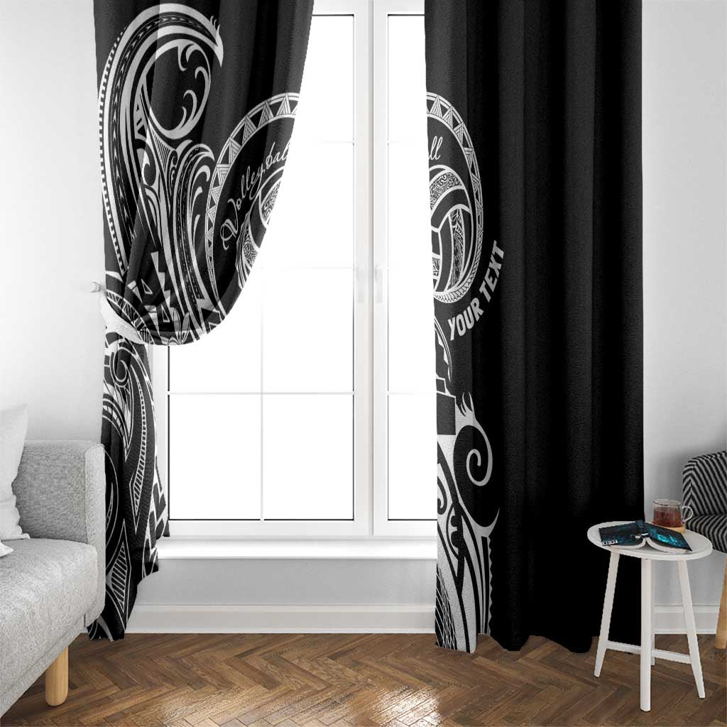 Polynesia Beach Volleyball Personalized Window Curtain Basic