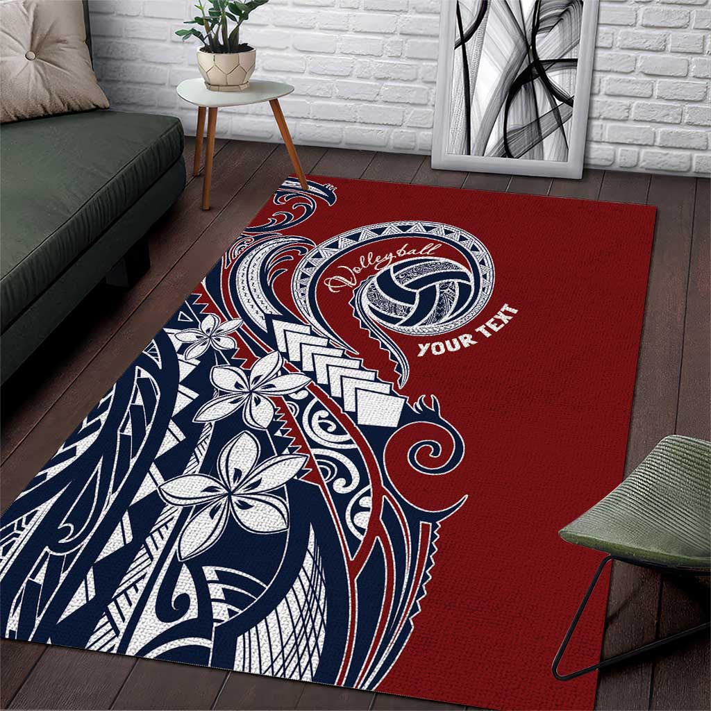 Polynesia Beach Volleyball Personalized Area Rug Special LT7 Red Blue - Polynesian Pride