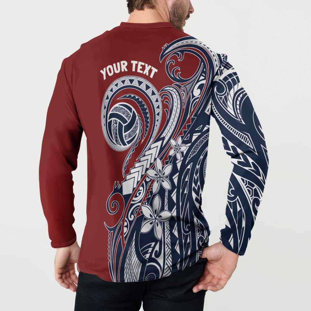 Polynesia Beach Volleyball Personalized Button Sweatshirt Special