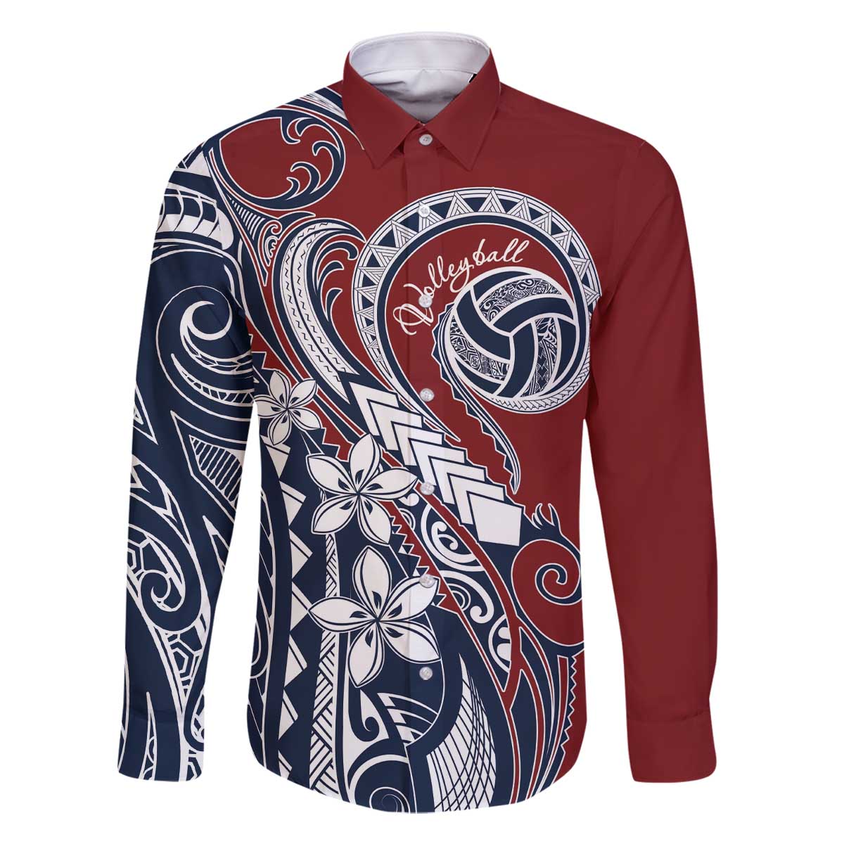 Polynesia Beach Volleyball Personalized Family Matching Off The Shoulder Long Sleeve Dress and Hawaiian Shirt Special