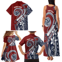 Polynesia Beach Volleyball Personalized Family Matching Tank Maxi Dress and Hawaiian Shirt Special