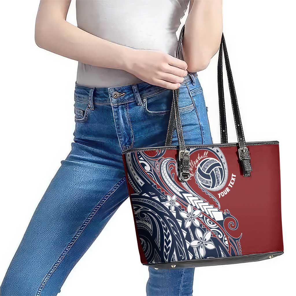 Polynesia Beach Volleyball Personalized Leather Tote Bag Special