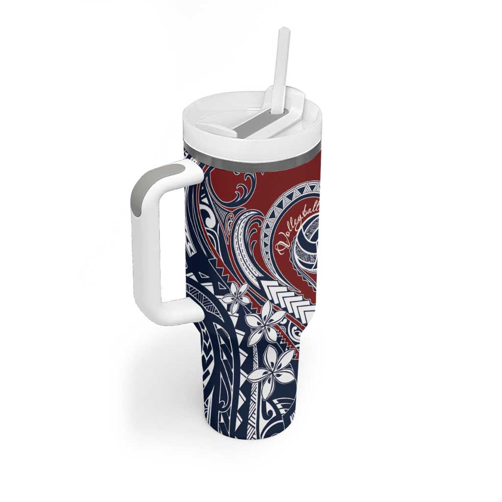 Polynesia Beach Volleyball Personalized Tumbler With Handle Special