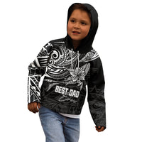 Personalised Father's Day Polynesian Kid Hoodie Best Dad Ever - Black LT7 - Polynesian Pride
