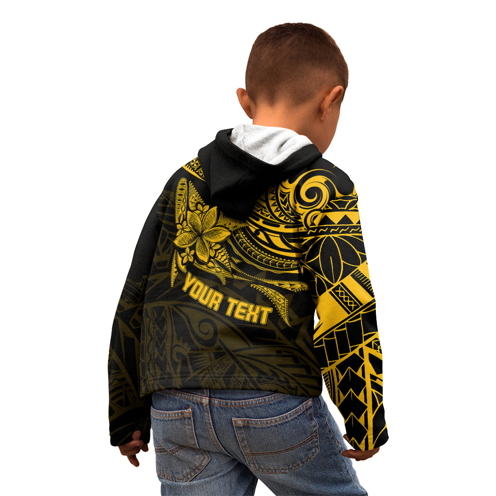 Personalised Father's Day Polynesian Kid Hoodie Best Dad Ever - Gold LT7 - Polynesian Pride