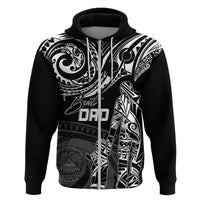 Custom Fathers Day American Samoa Hoodie Polynesian Dad & Kid LT7 Zip Hoodie Black - Polynesian Pride