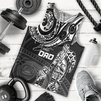 Personalised Father's Day American Samoa Men Tank Top Polynesian Dad & Kid LT7 Black - Polynesian Pride