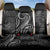 Polynesia Plumeria Lei Back Car Seat Cover Black Curves Motif