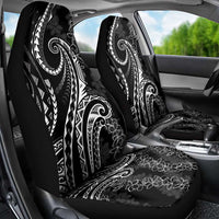 Polynesia Plumeria Lei Car Seat Cover Black Curves Motif LT7 - Polynesian Pride