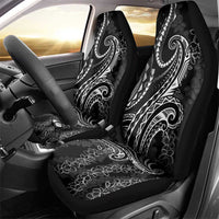Polynesia Plumeria Lei Car Seat Cover Black Curves Motif LT7 - Polynesian Pride