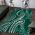 Polynesia Plumeria Lei Area Rug Sage Green Curves Motif