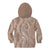 Polynesia Plumeria Lei Kid Hoodie Beige Curves Motif