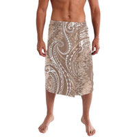 Polynesia Plumeria Lei Lavalava Beige Curves Motif