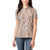 Polynesia Plumeria Lei Women Polo Shirt Beige Curves Motif