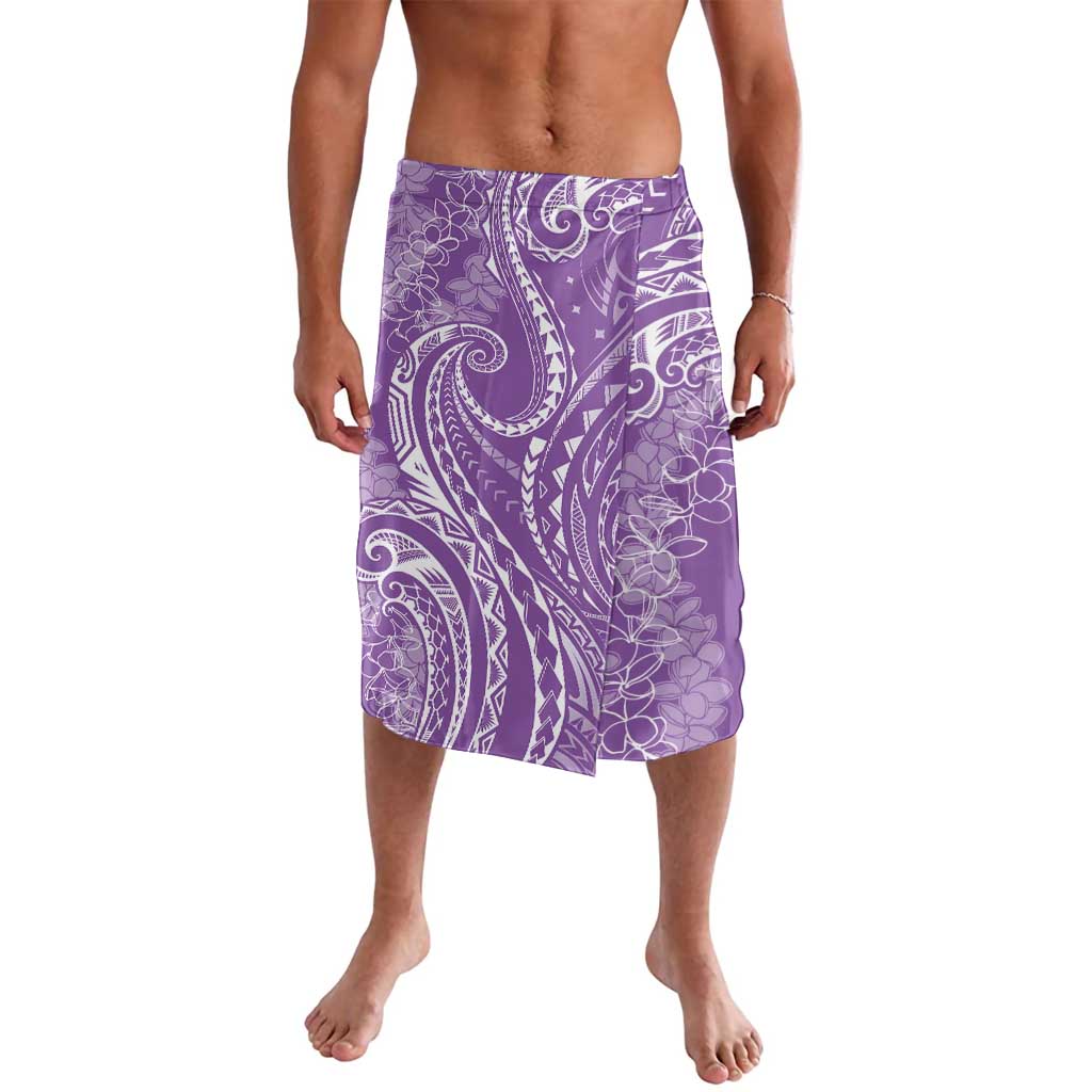 Polynesia Plumeria Lei Lavalava Periwinkle Curves Motif